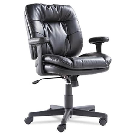 D2D Technologies Swivel-Tilt Leather Task Chair; Black D2192709